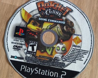 ratchet clank rug, going commando gift, ratchet gift, play rug, cd rug, disc rug, soft rug, clank and ratchet rug, carpet rug