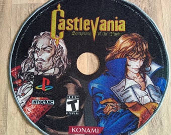 Castlevania rug, Castlevania gift, playstation gift, play rug, cd rug, disc rug, soft rug, ps2 rug, Symphony of the Night carpet rug
