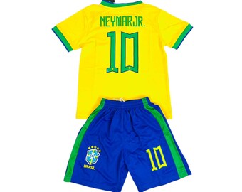 Neymar #10 Brazil Home Youth soccer set