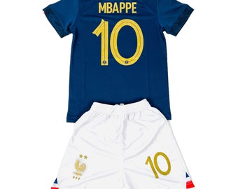 Mbappe #10 France Home Youth soccer set