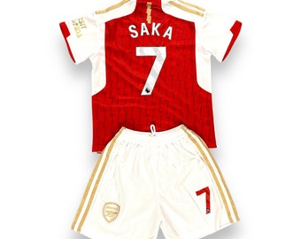 Saka #7 Arsenal Heim-Jugend-Fußballset