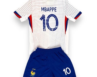 Mbappe #7 Frankreich 2024 Auswärts Jugend Fußball Set