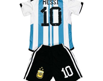 Messi #10 Argentina Home Youth soccer set