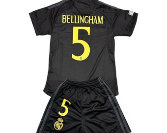 Bellingham #5 Madrid Auswärtstrikot Jugend Fußballset