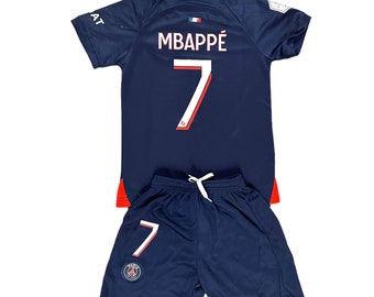 Ensemble de football junior Mbappe #10 Paris Domicile