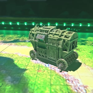 武器ワゴン地形 | D&D用3Dプリント移動式武器庫 | TTRPGバトルエンカウンター用モジュラーミニチュアカート