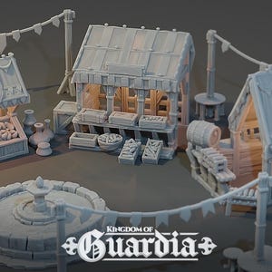 Kingdom of Guardia: The Fairpads – 3D-gedruckter Marktplatz & Festgelände für DnD und TTRPGs!