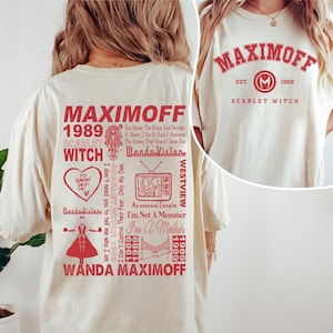 Retro Wanda Maximoff Shirt, Maximoff 1989 Shirt, Scarlet Witch Shirt, Wandavision Shirt, Wanda Anti-Hero, MCU Fan gifts, Disney Family Shirt