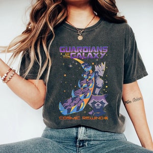 Retro Guardians of the Galaxy T-Shirt: Rocket Raccoon & Groot