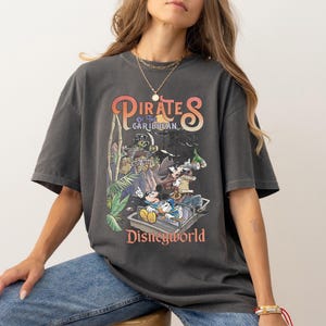 Vintage Pirates Of The Caribbean Comfort Colors shirt, Disney Family Vacation shirt, Mickey Caribbean Shirt, Disneyworld Shirt, WDW Shirt