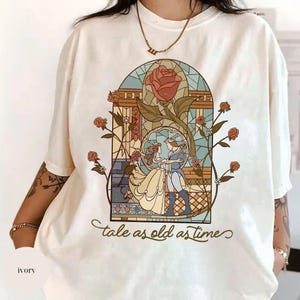 Retro Tale As Old As Time Shirt, Disney Princess Comfort Color Shirt, Beauty And The Beast Disney Shirt, Gift for her Sweatshirt