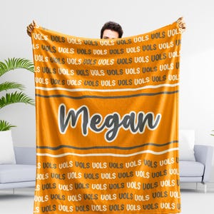 Custom Tennessee Gift Blanket, College Spirit Blanket, Tennessee Graduation Gift, Sports Fan Christmas Gift, Freshman Room Decor