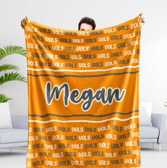Custom Tennessee Gift Blanket, College Spirit Blanket, Tennessee Graduation Gift, Sports Fan Christmas Gift, Freshman Room Decor