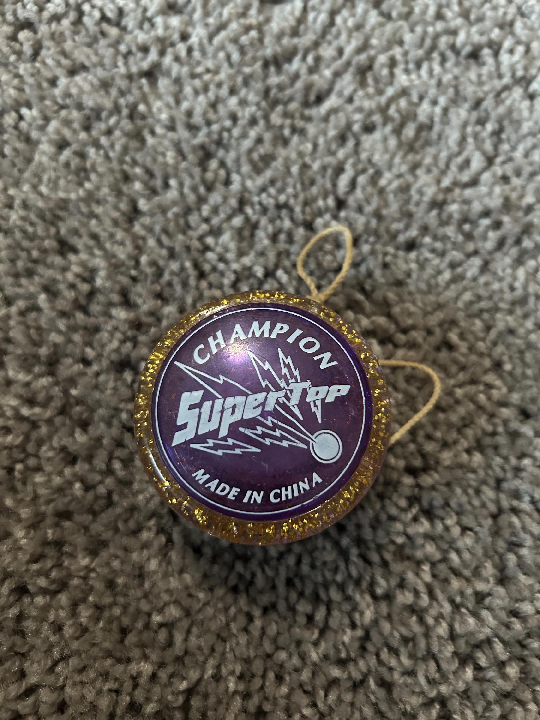 Vintage Champion Super Top Yo-yo – Glitter Gold Plastic With