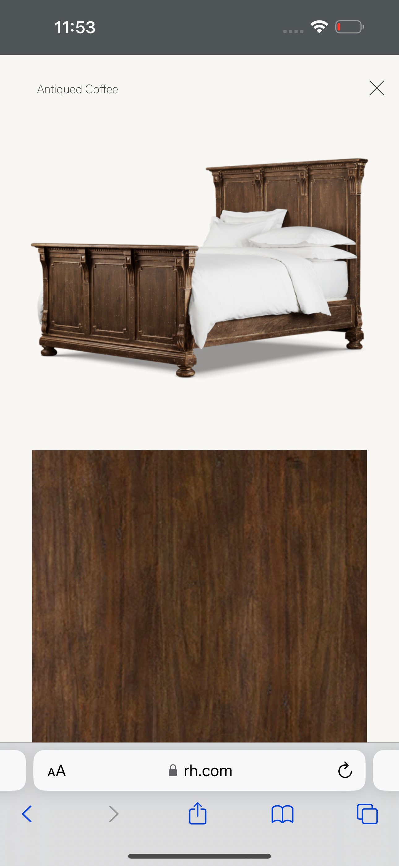 RH St.james King Bed W 2 Nightstands Coffee Color Etsy