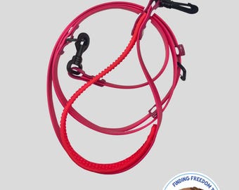 TSA FRIENDLY - Plastic Hardware Hands Free/Multipoint Biothane Leash 5/8” Width