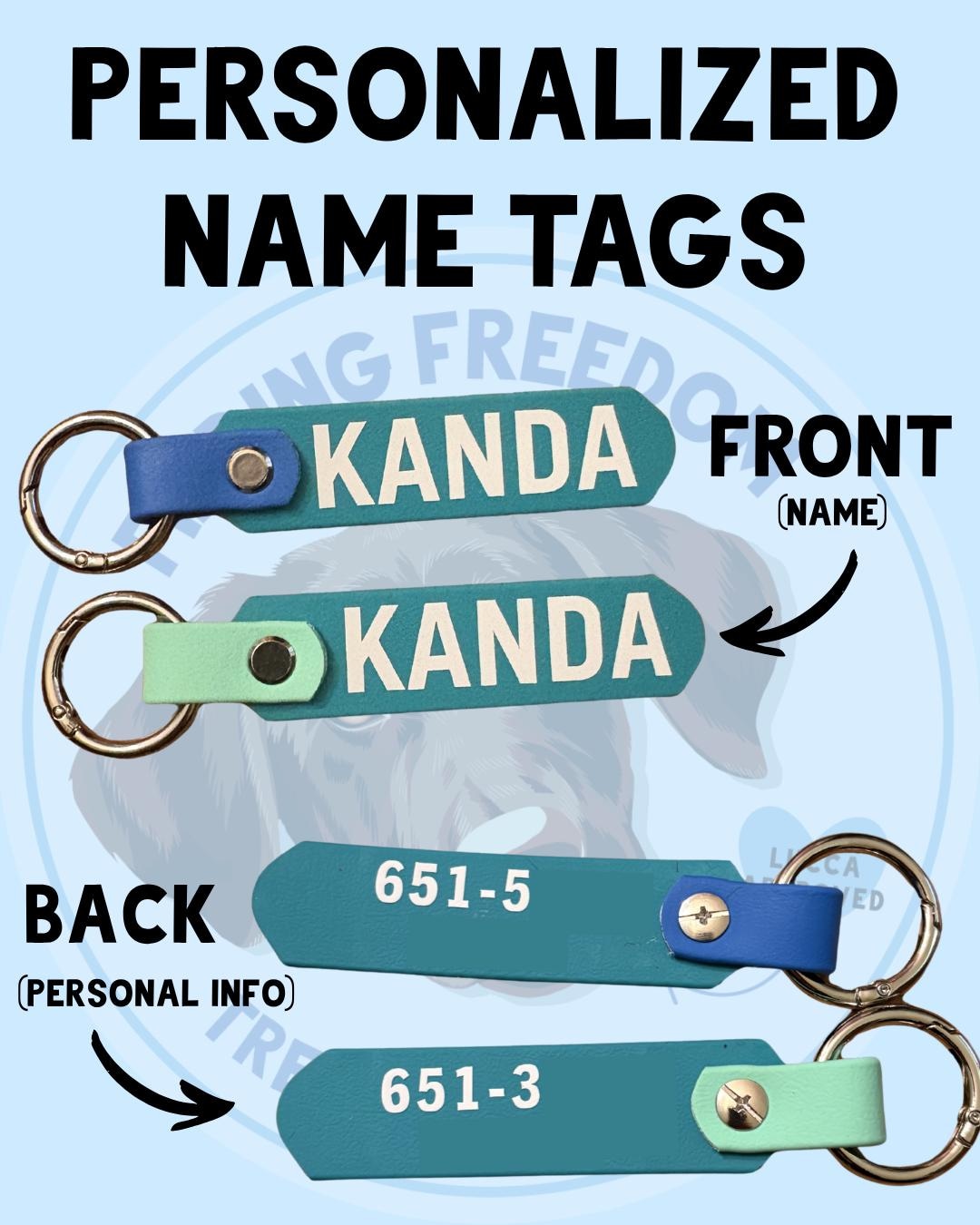 Biothane Personalized Luggage/backpack/sports Gear Name Tags - Etsy