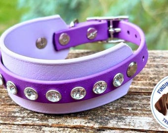READY TO SHIP 1.5” Width Bling Collar - Neck size 8-11”