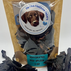 Dehydrated Beef Spleen  - All Natural Dog Treats - Homemade - Single Ingredient