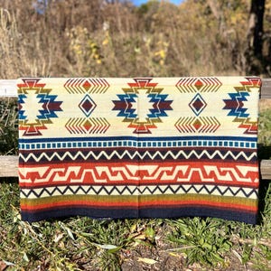 Andean Artisanal Blanket | Queen Size | Reversable Boho Southwestern Blanket