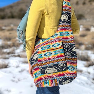 Bandoulière hippie andine | Fabriqué artisanalement | Cousu main en Équateur