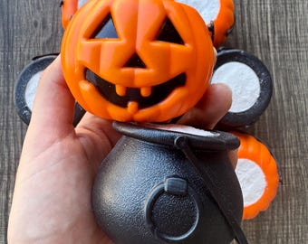 Handmade bath bombs with led ring inside - Halloween. For kids. Funny bath bomb. Surprise. Safe ingredients.