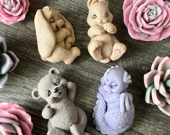 Handmade Decorative Soap, Cute Saop Animals, Bear, Bunny, Dragon, Party Favors, Baby Shower Gift, Perfect Gift for Kids, Handcrafted Saop