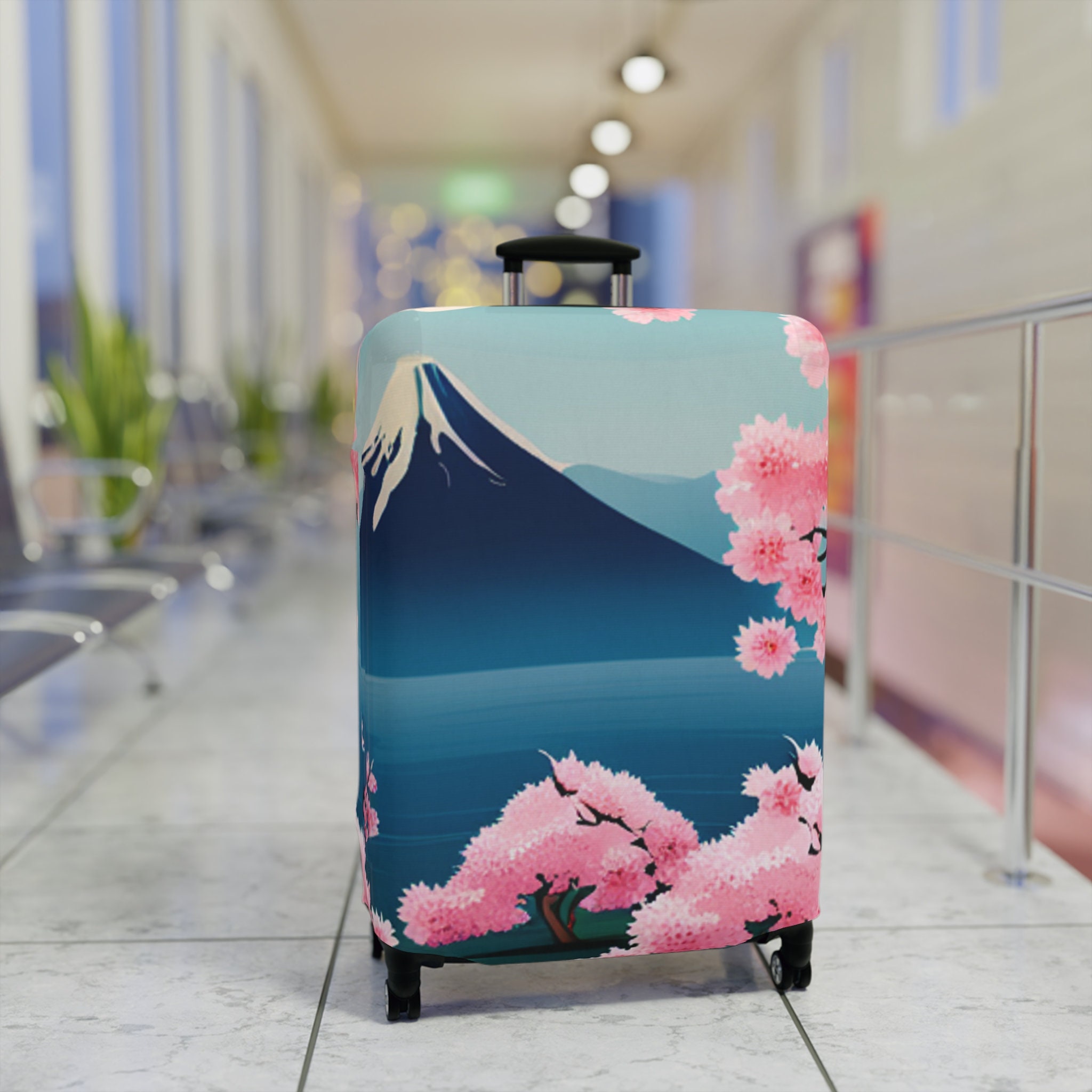 Cherry Blossom Luggage Cover, Colorful Travel Gifts
