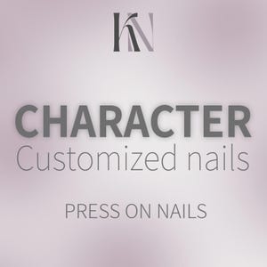 キャラクターカスタマイズプレスオンネイル、パーソナライズされた漫画ネイルプレスオン、ハンドメイドキャラクターネイル、ネイル愛好家へのギフト、漫画フェイクネイル