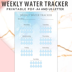 Hydration Helper, Printable Water Tracker, Weekly Water Tracker Printable, 31 Day Water Challenge, Hydration Tracker, Water İntake, Drink