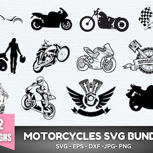 Motorcycle SVG Bundle, Motor Bike Svg, Motorcycle Clipart, Motorcycle Bundle, Motorcycle Files, Motor Bike Svg, Biker Svg, Motorcycle SVG