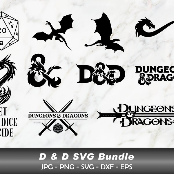 Dnd Svg Bundle, Dnd Png Bundle, Dnd Dxf Bundle, Dnd Silhouette Designs, Dnd Vector Files, Svg Files For Cricut, Svg Files, Digital Download