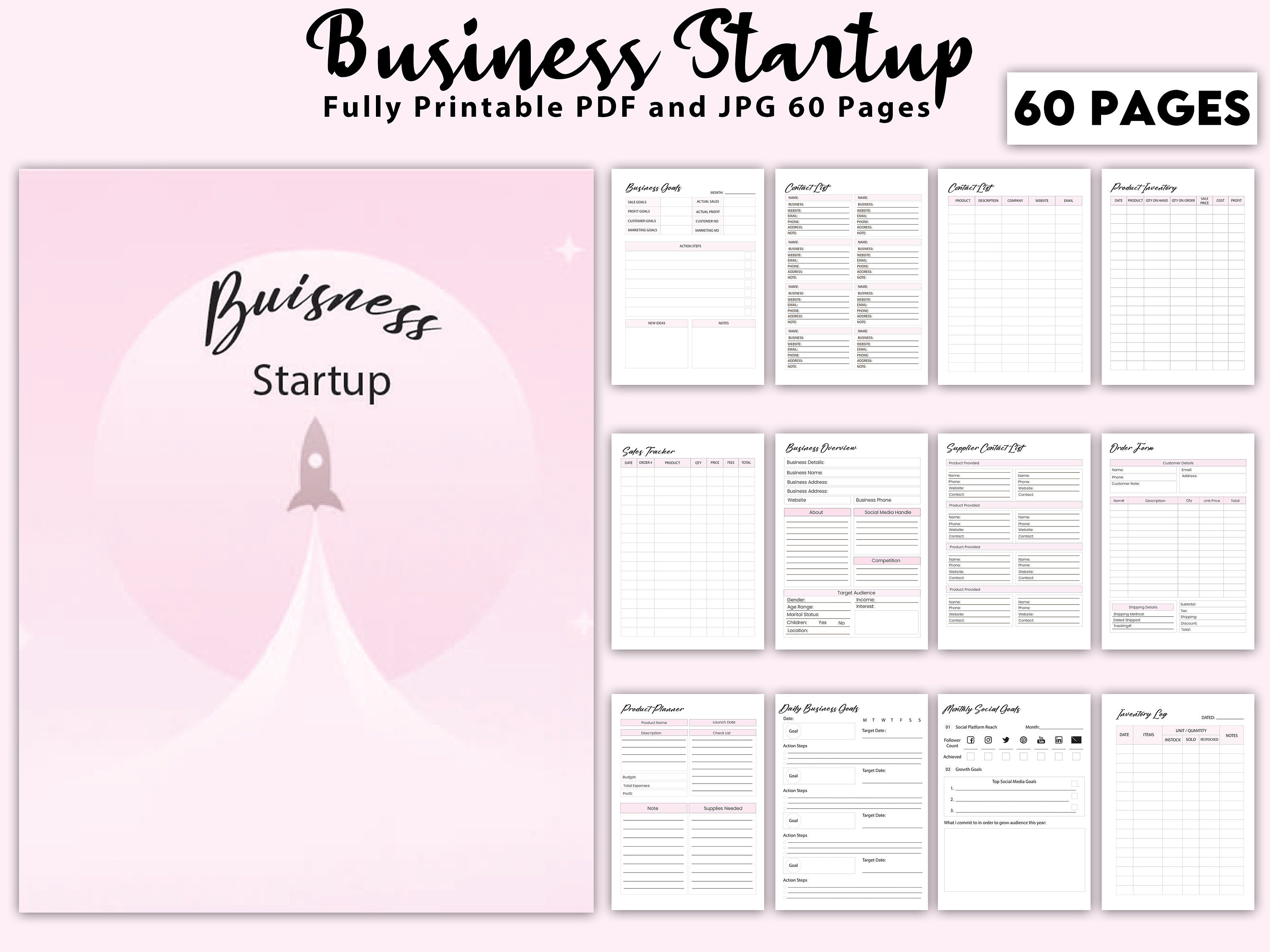Business Startup Planner, Your Roadmap to Entrepreneurial Success, Business Startup Checklist, Business Checklist, Startup Checklist PDF