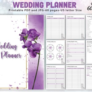 Hochzeitsplaner Vorlagen Bundle, Hochzeitsplaner druckbare PDF, Hochzeitsplaner, Hochzeitsplaner, Hochzeitsdesign, Hochzeitsdesign