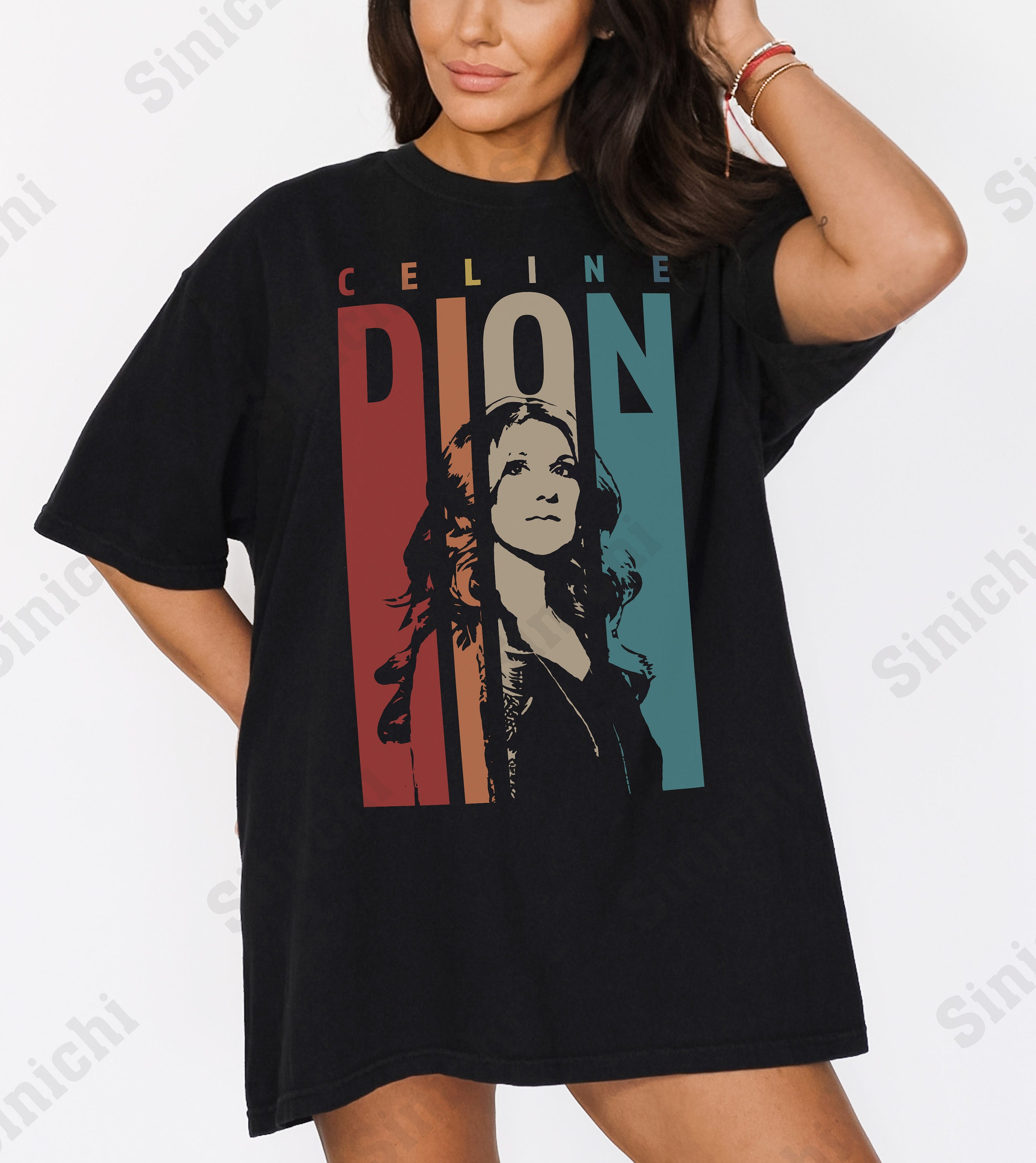 Tシャツ・カットソー Celine Cotton T-Shirt With Multicolor Print 国内発送】CELINE ☆ コットンジャージー ロゴ Tシャツ (CELINE