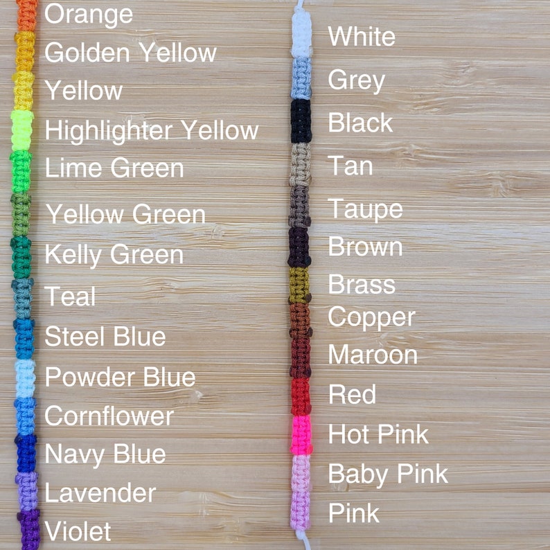 Macrame String Ring, Toe Ring, Colorful Adjustable Stacking Bands ...