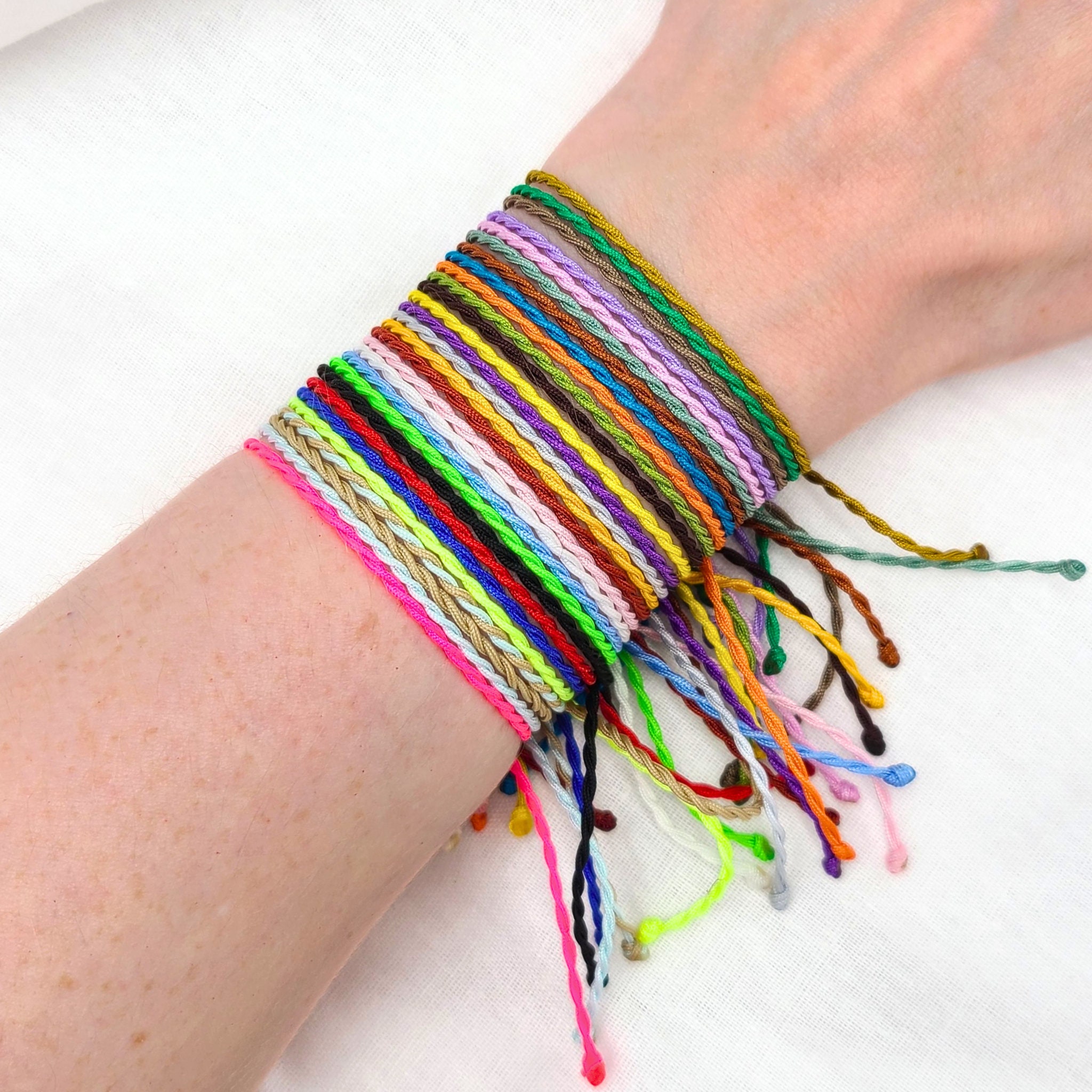 Bracciale Intrecciato Ucraina Blu E Giallo, In Corda Di Poliestere, Regolabile, Simbolo Di Pace, Coppia