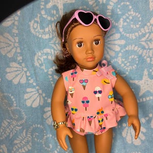 18 inch Doll two piece swimsuit/ Tankini