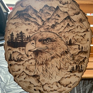 Eagle pyrography