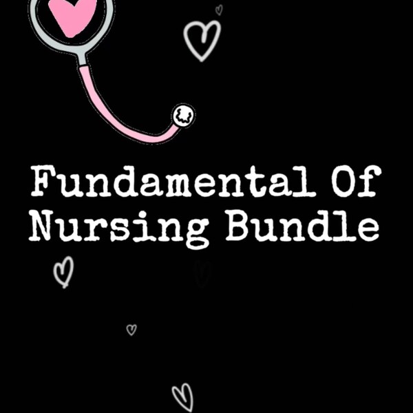 Fundamental Of Nursing Notes, Nursing Bundle, Complete Study Guide Bundle For Nursing Student