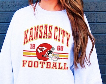 Kansas City Football Sweatshirt and T-shirt, Trendy Fan Crewneck