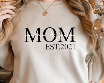 Personalized Mom Est. Date Shirt, Mother's Day Gift