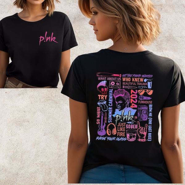 P!nk Pink Singer Summer Carnival 2024 Tour Shirt, 2024  P!nk Concert Sweatshirt,Pink Fan Shirt, Music Tour 2024 Shirt, Trustfall Album Shirt