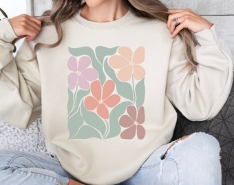 Flowers Tshirt, Boho Wildflowers Tshirt, Boho Flowers Shirt, Floral Nature Shirt, Art Nouveau Art Deco Shirt, Flowers Lover Graphic TeeShirt
