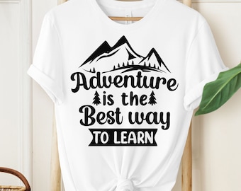 Adventure Awaits tee, Adventure Shirt, Camping Shirts, Mountain TShirt, Hiker TShirts, Nature Lover Shirt, Camping Gift