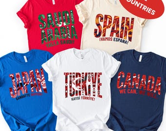 Camiseta de fútbol 2026, Camiseta de fútbol de todos los países, Camiseta internacional para aficionados al fútbol, Camiseta de equipo de fútbol, Camiseta con banderas mundiales,