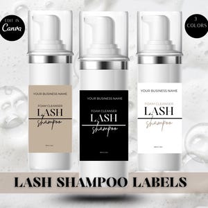 Lash Bath Label Template, Lash Shampoo Label, Eyelash Foam Cleanser, Eyelash Cleaner,Lash Bottle Template, Lash Bath Label,DIY Label design
