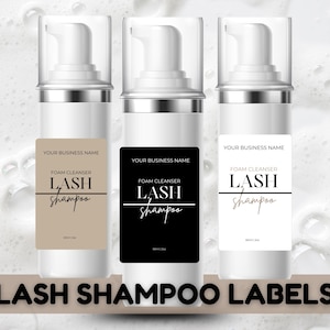 Lash Bath Label Template, Lash Shampoo Label, Eyelash Foam Cleanser, Eyelash Cleaner,Lash Bottle Template, Lash Bath Label,DIY Label design
