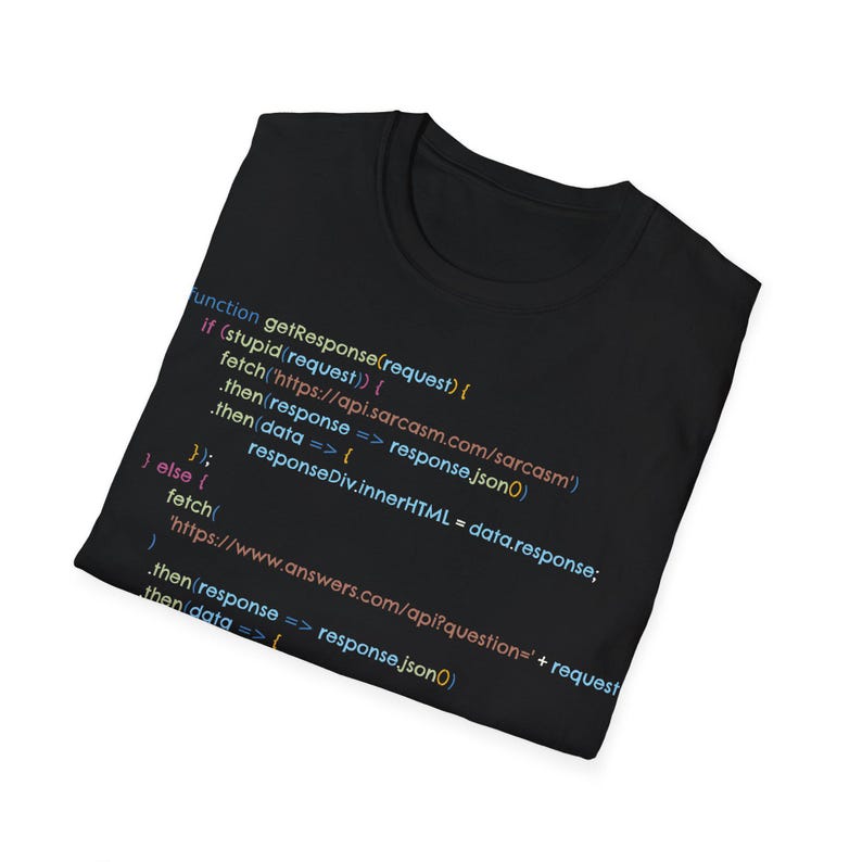 JavaScript Programming Sarcastic Conversation Response If Conversation Request Is Stupid Funny Shirt Gift for Coders image 3