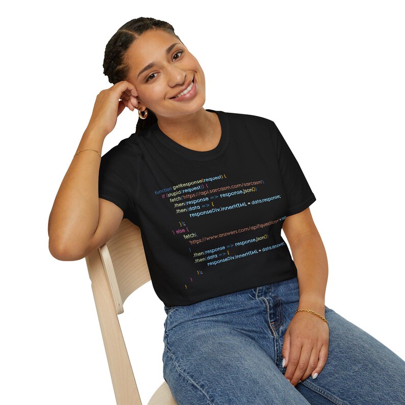 JavaScript Programming Sarcastic Conversation Response If Conversation Request Is Stupid Funny Shirt Gift for Coders image 5